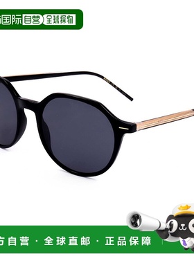 自营 Hugo Boss女式51毫米灰色太阳镜-黑色水晶 美国奥莱直发