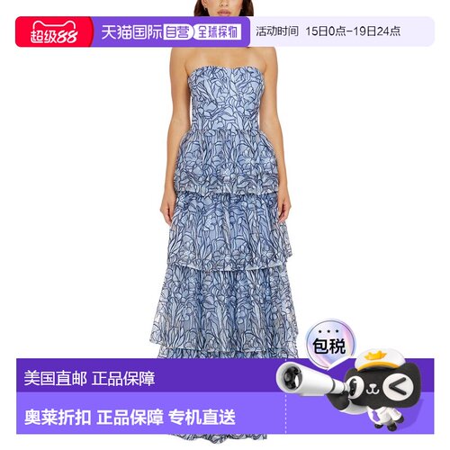 自营Dress The Population Aubriella Maxi Dress - blue 美国奥