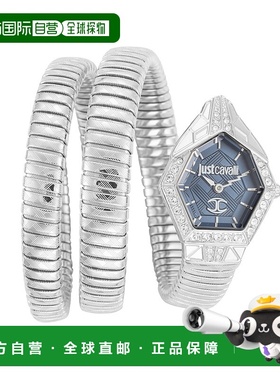 自营Just Cavalli Women's Snake 23mm Silver Tone Quartz Watch