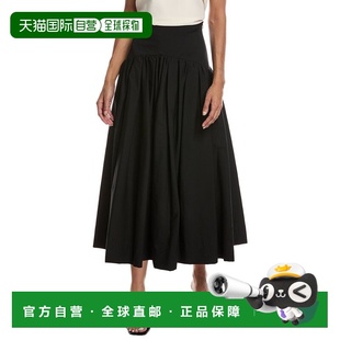 自营Lela Rose Drop-Waist Skirt - black 美国奥莱直发