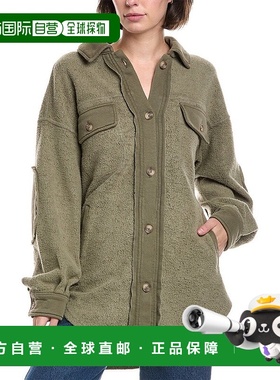 自营rd styleRD风格Lexie Fleece大卸扣-绿色 美国奥莱直发外套