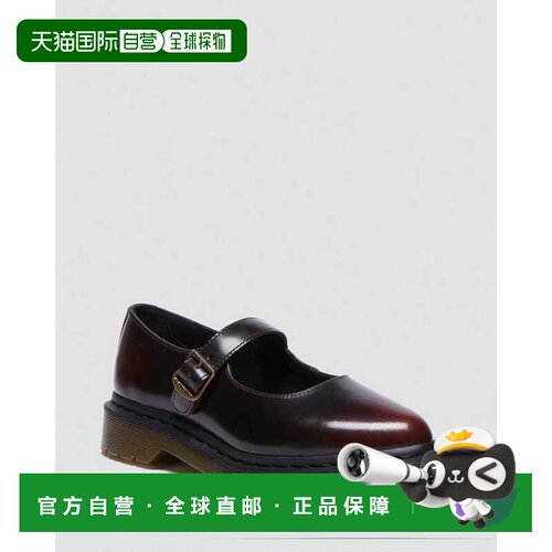 自营dr. martensElphie Mary Jane Leather shoes - red 美国奥莱