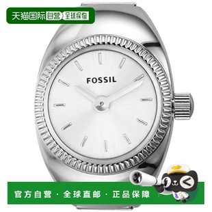自营Fossil Women's Watch Ring Silver Dial Watch - silver 美