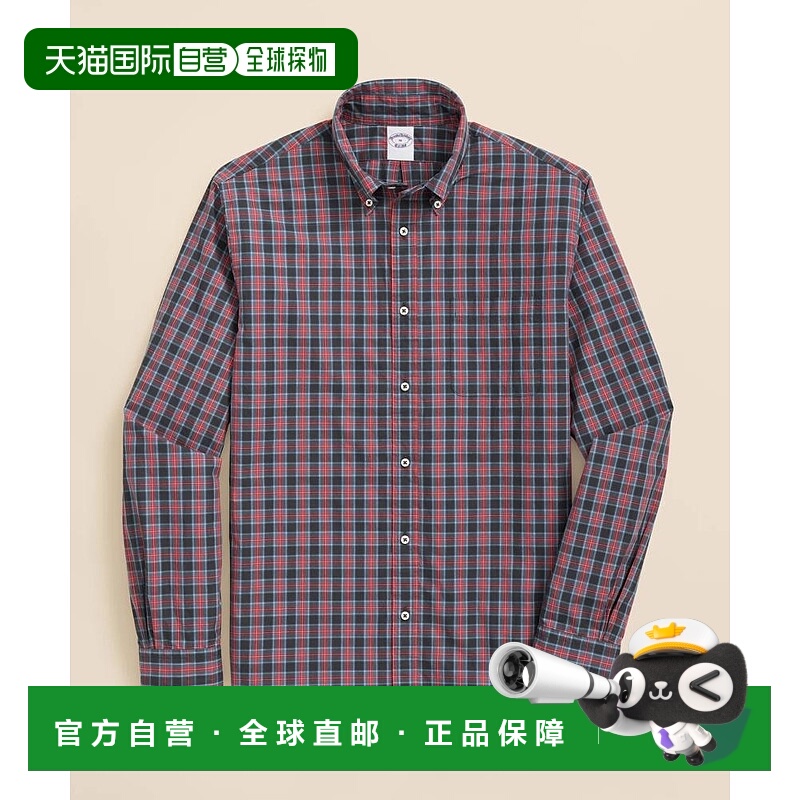 1h可退 【美国直邮】brooks brothers 男士 衬衫布克兄弟府绸
