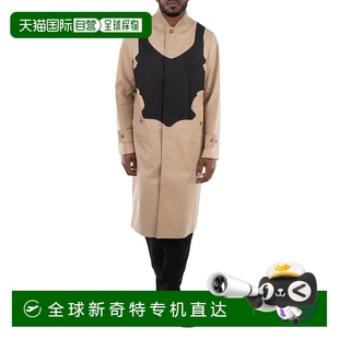 柔軟 自營(yíng) Burberry柔軟 Fawn棉質(zhì)Gabardine重建印花汽車外套
