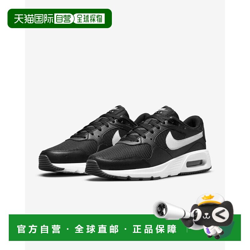 自营Nike Air Max SC CW4555-002男式运动鞋黑白舒适低帮跑步鞋-