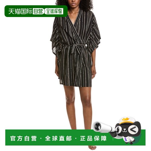 自营Natori Tate Silk-Blend Wrap - Black 美国奥莱直发性感