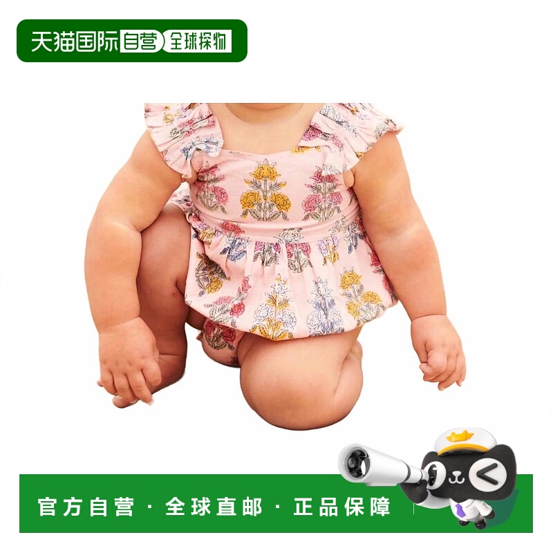 自营pink chickenBaby Via Bubble Romper In Small Pink Flowere
