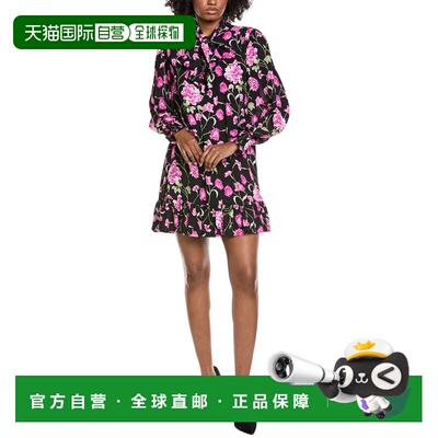 自营CeCe Keyhole Bow Tie Mini Dress - black 美国奥莱直发