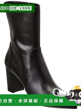 自营Stuart Weitzman Renegade Zip 75 Leather Bootie - black