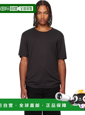 1h可退 香港直邮潮奢 Lemaire 男士 黑色 Rib T 恤 TO1109LJ1016