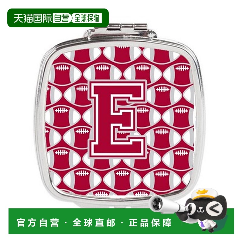 自营 Carolines Treasures CJ1065-ESCM 字母 E 足球深红色&正品