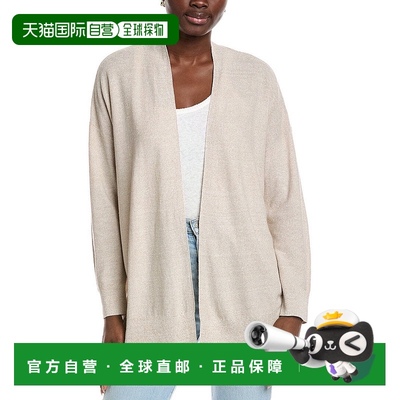 自营 eileen fisher艾琳 费舍尔长亚麻混纺开衫-棕褐色 美国奥莱