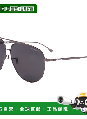 自营 Hugo Boss男式63毫米灰色太阳镜-哑光深钌 美国奥莱直发