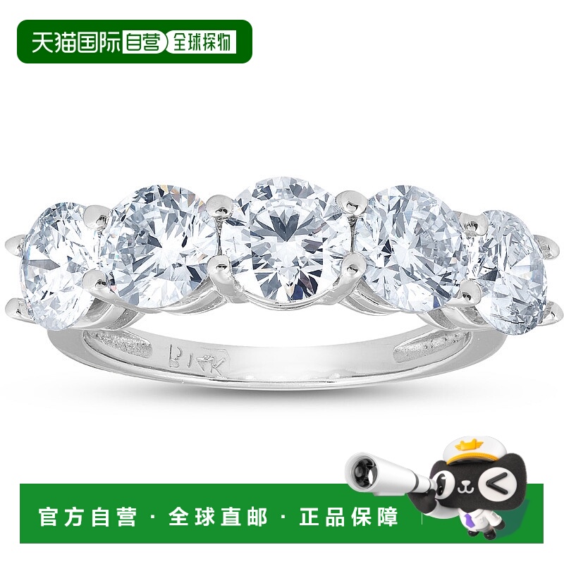 自营 pompeii33 3/4 克拉 EX3 实验室制造钻石五石结婚戒指 14k