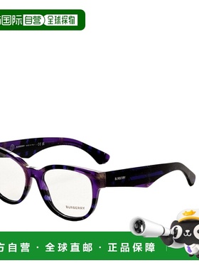 自营Burberry Women's 51 mm Purple Opticals - check violet 美