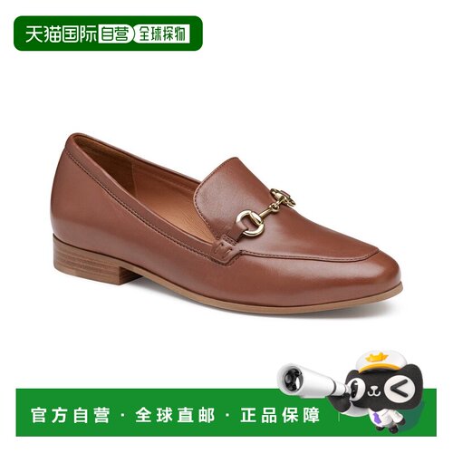 自营Johnston & Murphy Ali皮革乐福鞋-棕色 美国奥莱直发