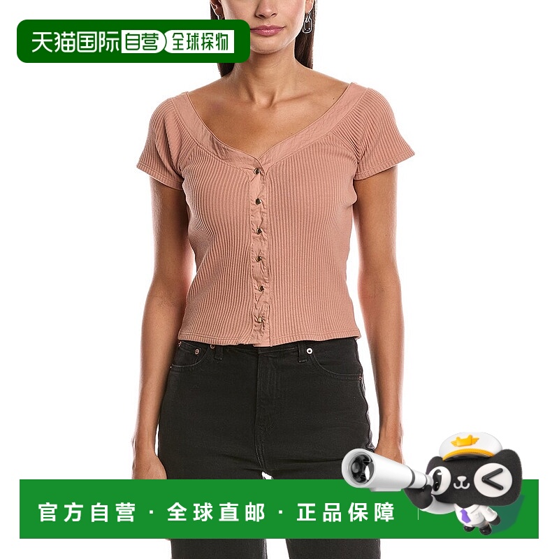 自营Nation LTD Alessia Rivera Top - brown 美国奥莱直发上衣