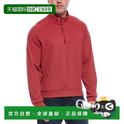 自营Truth Textured 1/2-Zip Funnel Neck Pullover - red 美国奥