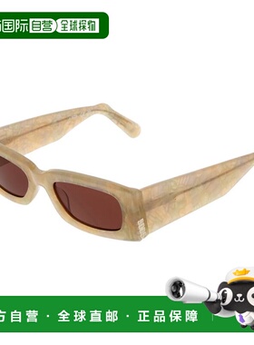 自营GCDS Plastic Sunglasses - Beige 太阳镜美国直发奥莱配饰