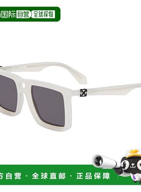 自营Off-White Sunglasses Square Full Rim, Shiny Grey Frame A