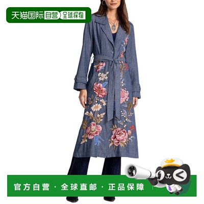 自营Johnny Was Petite Florrie Coat - denim blue 美国奥莱直发