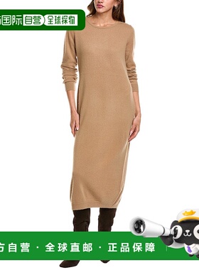 自营philosophy Bateau Neck Cashmere Midi Dress - brown 美国
