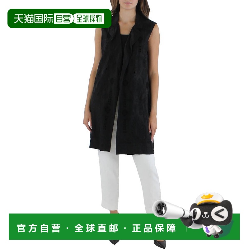 自营kobi halperin女式刺绣衬里背心-黑色 美国奥莱直发