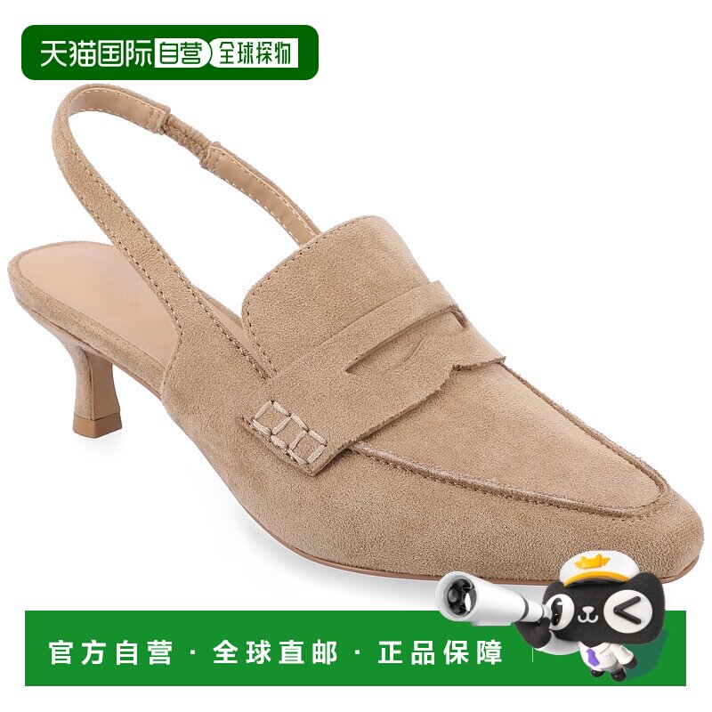 自营 journee collectionJournee女式中宽Amory高跟鞋-灰褐色 美