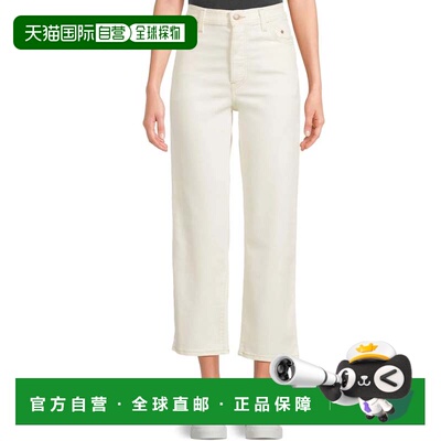 自营Women's Levi's Riveted Ribcage Jeans  White Denim Straig