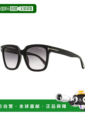 自营 Tom Ford 女士方形太阳镜 TF952 Selby 01B 黑色 55mm - 01b