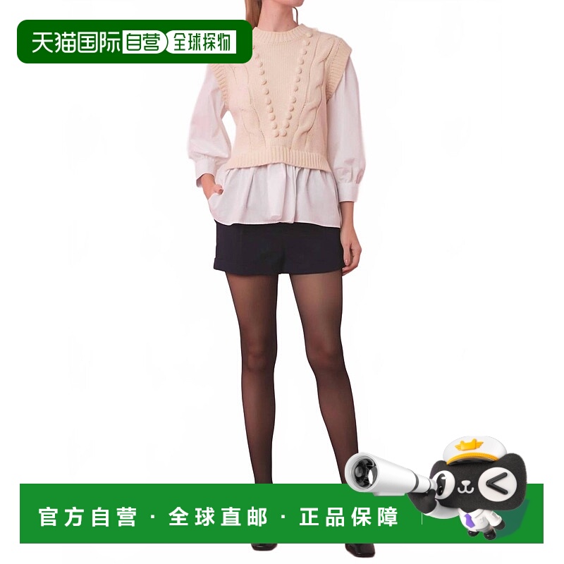 自营current airMixed Media Cable Sweater In Beige - beige 美