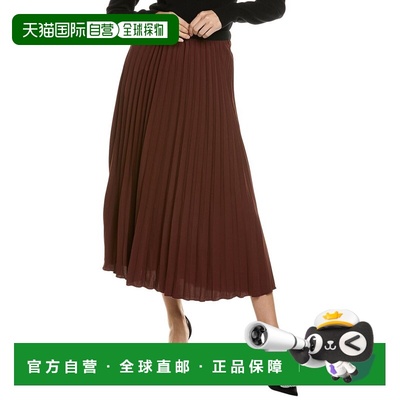 自营YAL New York Chiffon Pleated Skirt - red 美国奥莱直发