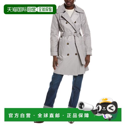 自营London Fog Medium Trench Coat - Grey 风衣美国奥莱直发