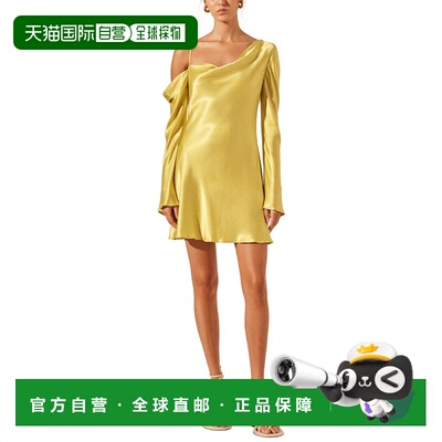 自营Shona Joy Sofia Asymmetrical Long Sleeve Mini Dress - gr