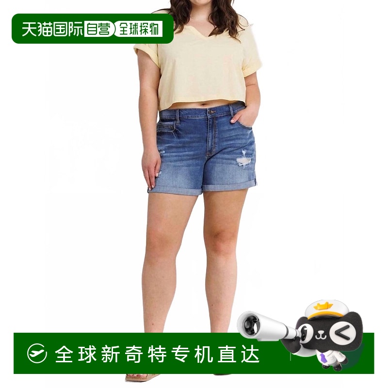 自营 sneak peek中号Tomboy牛仔短裤，蓝色 【美国奥莱】直发