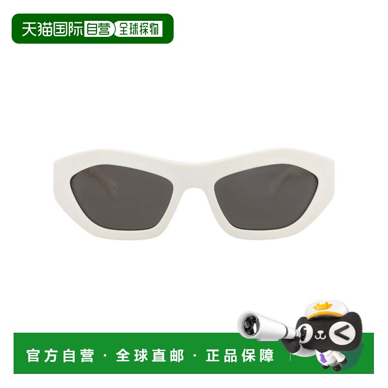 自营bottega veneta圆形镜框回收醋酸纤维太阳眼镜-白色灰色 美国