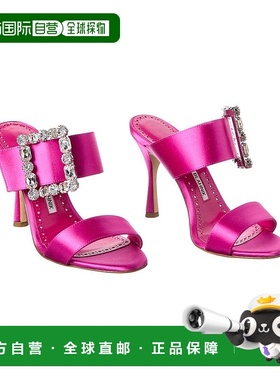 自营Manolo Blahnik Verda 105 Satin Sandal (Authentic Pre-Lov