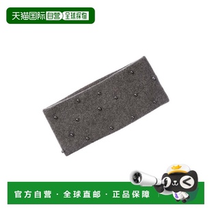 自营Portolano Pearls Cashmere Headband - grey 美国奥莱正品