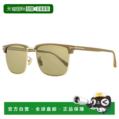 自营tom ford汤姆福特 男式 Hudson-02 太阳镜 TF997H 52L 哑光棕
