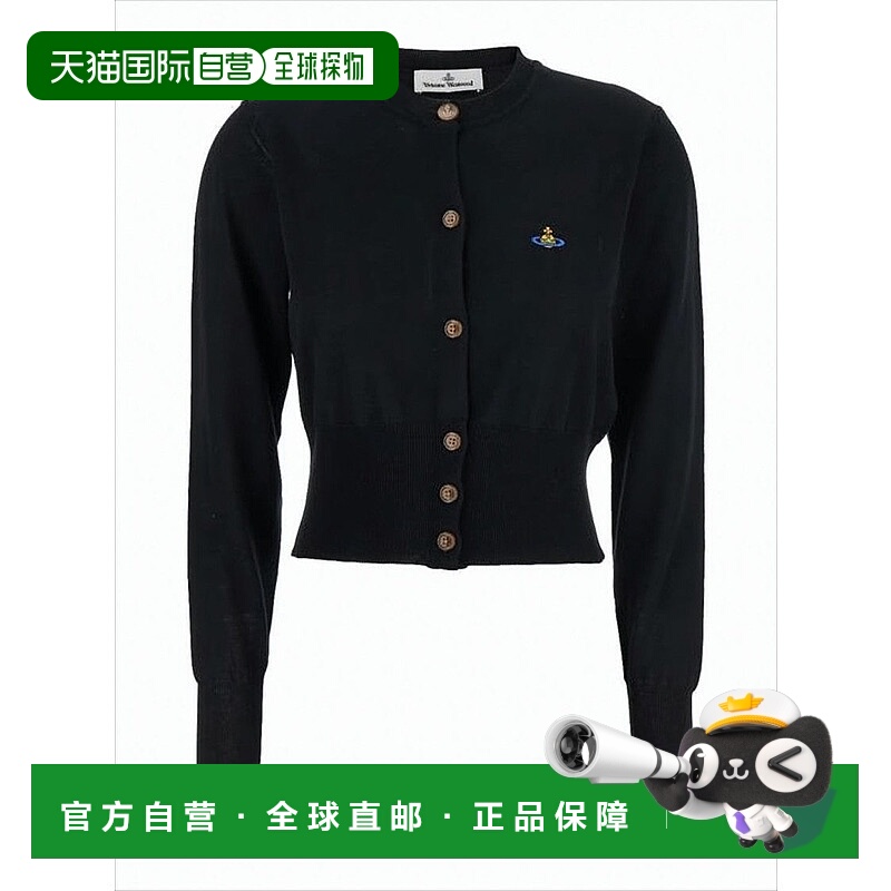 自营vivienne westwoodCropped Fitted Cardigan With Round Neck