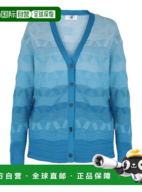 自营m missoniWave-Pattern Slim Cardigan - degrade blue 美国