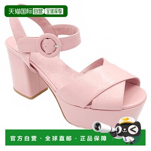 自营 jeffrey campbell确定平台鞋跟在尘土飞扬的粉红色皱纹专利-