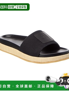 自营Giuseppe Zanotti Indi Canvas Slide - black 美国奥莱直发