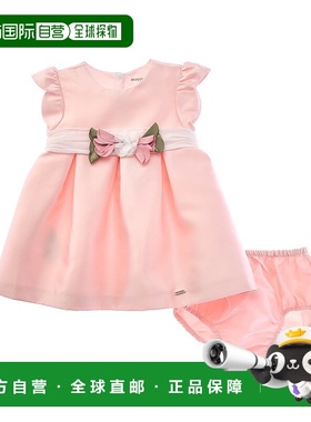 自营 Mayoral Rose Applique Ruffle Dress - pink 美国奥莱直发