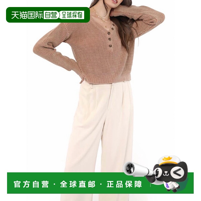 自营sadie & sageWomen's Brixton Button Sweater In Rust - rus