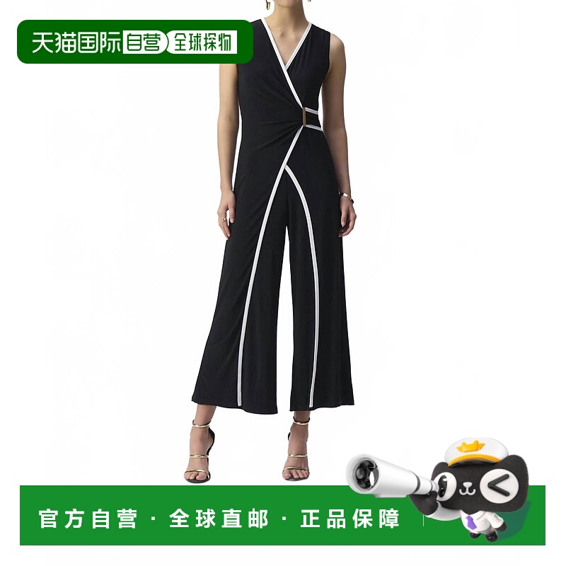 自营joseph ribkoffFormal Sleeveless V-Neck Jumpsuit In Black