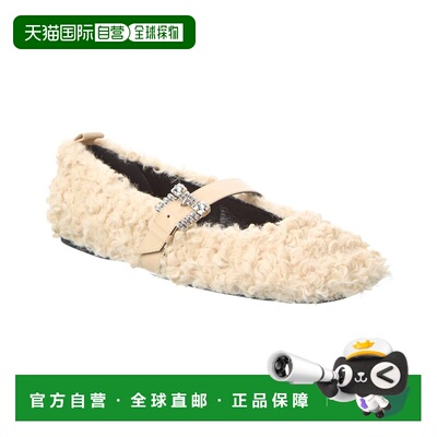 自营Sergio Rossi Twenty Buckle Flat - white 美国奥莱直发女鞋