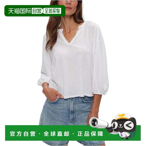自营Michael Stars Gabi上衣女一码0-12白色泡泡袖上衣DDR 21-白