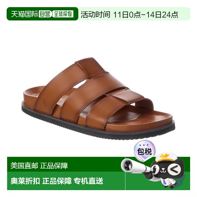 自营Allen Edmonds Davis Leather Sandal - brown 美国奥莱直发